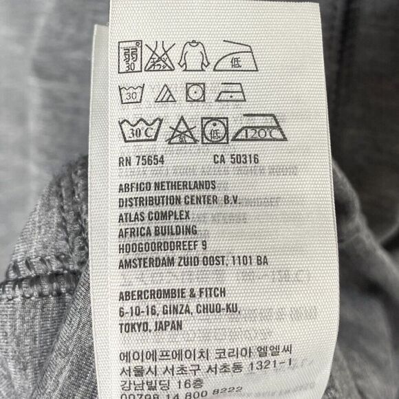 ABERCROMBIE & FITCH Mens Heather Gray 1/4-Zip Performance Sweatshirt Sz M - Picture 12 of 12